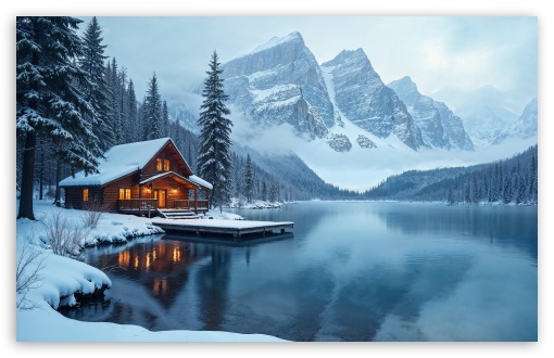 House by the Mountain Lake, Winter UltraHD Wallpaper for UHD 16:9 ; HD 16:9 ; UltraWide 21:9 24:10 32:9 32:10 ; Widescreen 16:10 5:3 ; Fullscreen 4:3 5:4 3:2 ; Tablet 1:1 ; Mobile 9:16 9:19.5 9:20 9:21 9:22 10:16 2:3 3:5 3:4 ; Dual 16:10 5:3 16:9 4:3 5:4 3:2 ; Triple 16:10 5:3 16:9 4:3 5:4 3:2 ;