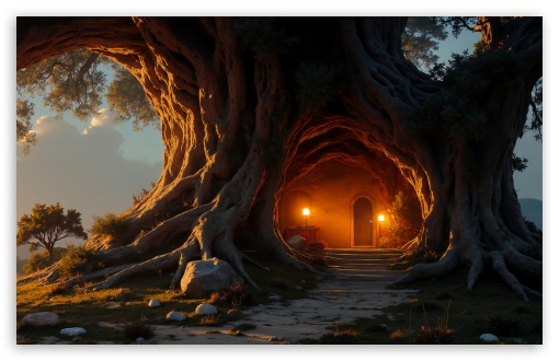 House in an Old Tree UltraHD Wallpaper for UHD 16:9 ; HD 16:9 ; UltraWide 21:9 24:10 32:9 32:10 ; Widescreen 16:10 5:3 ; Fullscreen 4:3 5:4 3:2 ; Tablet 1:1 ; Dual 16:10 5:3 16:9 4:3 5:4 3:2 ; Triple 5:4 ;