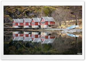 Houses, Flam, Norway, Reflection, Travel, Adventure, Nordic Charm, Tranquility 4K UHD Wallpaper for Widescreen and UltraWide Desktop, UltraHD TV, Smartphone, Tablet