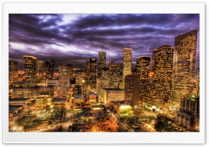 Houston At Night Ultra HD Wallpaper for 4K UHD Widescreen desktop, tablet & smartphone