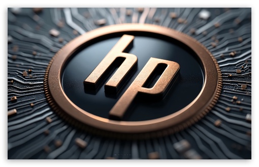 HP Bronze 3D Logo UltraHD Wallpaper for Widescreen 16:10 ;