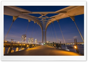 Humber Bay Arch Bridge by Night Ultra HD Wallpaper for 4K UHD Widescreen desktop, tablet & smartphone