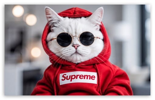 Hypebeast Cat in Cool Fashion Aesthetic UltraHD Wallpaper for UHD 16:9 ; HD 16:9 ; UltraWide 21:9 24:10 32:9 32:10 ; Widescreen 16:10 ; Tablet 1:1 ; Mobile 9:16 9:19.5 9:20 9:21 ; Dual 16:10 16:9 ;