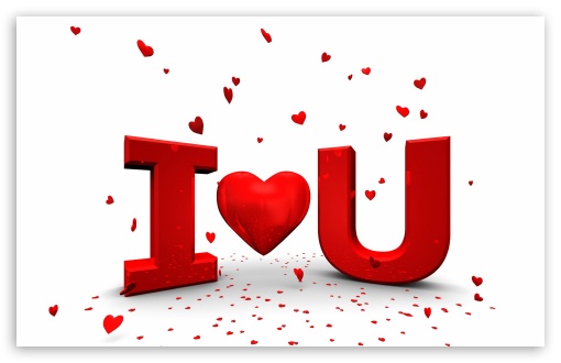 I Love Red UltraHD Wallpaper for Widescreen 16:10 ;