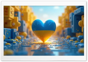 I Love Ukraine 4K UHD Wallpaper for Widescreen and UltraWide Desktop, UltraHD TV, Smartphone, Tablet