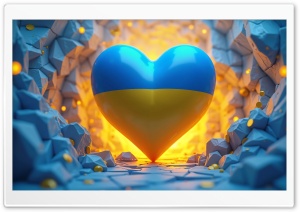 I Love Ukraine 4K UHD Wallpaper for Widescreen and UltraWide Desktop, UltraHD TV, Smartphone, Tablet