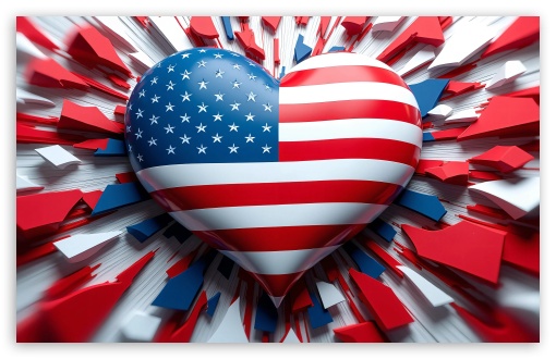 I Love USA UltraHD Wallpaper for Widescreen 16:10 ;