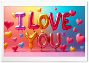 I Love You 4K UHD Wallpaper for Widescreen and UltraWide Desktop, UltraHD TV, Smartphone, Tablet