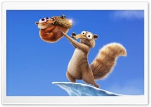 Ice Age Scrat Tale, Scrat and Baby Scrat Acorn Adventure 4K UHD Wallpaper for Widescreen and UltraWide Desktop, UltraHD TV, Smartphone, Tablet