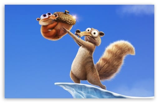 Ice Age Scrat Tale, Scrat and Baby Scrat Acorn Adventure UltraHD Wallpaper for UHD 16:9 ; HD 16:9 ; UltraWide 21:9 24:10 32:9 32:10 ; Widescreen 16:10 ; Tablet 1:1 ; Mobile 9:16 ; Dual 16:10 16:9 ;