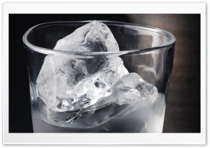 Ice In A Glass Of Water Ultra HD Wallpaper for 4K UHD Widescreen desktop, tablet & smartphone
