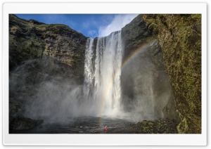 Iceland Famous Waterfall Ultra HD Wallpaper for 4K UHD Widescreen desktop, tablet & smartphone