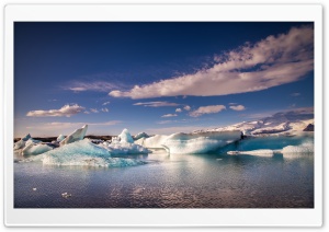 Iceland Glacier Lagoon Jokulsarlon Ultra HD Wallpaper for 4K UHD Widescreen desktop, tablet & smartphone