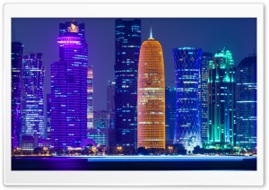 Iconic Skyline, City Lights, Nightscape 4K UHD Wallpaper for Widescreen and UltraWide Desktop, UltraHD TV, Smartphone, Tablet