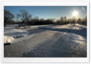 Icy River, Winter Ultra HD Wallpaper for 4K UHD Widescreen desktop, tablet & smartphone