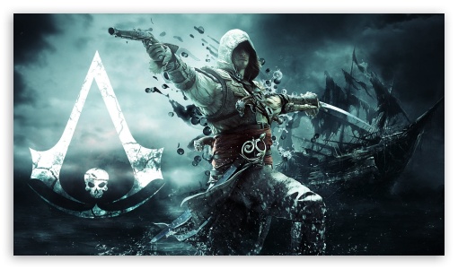 igry assasin pirat korabl flag mech pistolet edvard kenuey UltraHD Wallpaper for HD 16:9 ;