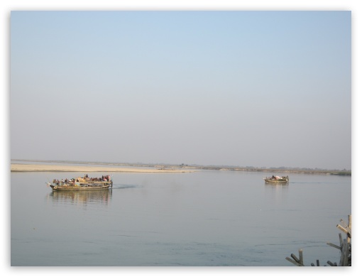 Indian river the Brahmaputra, Assam UltraHD Wallpaper for Fullscreen 4:3 ;