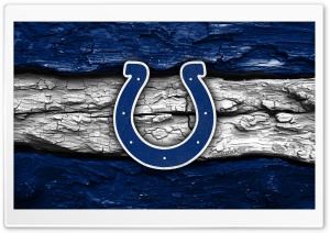 Indianapolis Colts Wooden Logo 4K UHD Wallpaper for Widescreen and UltraWide Desktop, UltraHD TV, Smartphone, Tablet