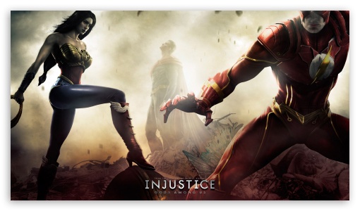 Injustice Gods Among Us - Wonder Woman, Superman & Flash UltraHD Wallpaper for 8K UHD TV 16:9 Ultra High Definition 2160p 1440p 1080p 900p 720p ; Mobile 16:9 - 2160p 1440p 1080p 900p 720p ;