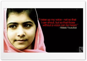 Inspiring Malala Yousufzai_nithinsuren Ultra HD Wallpaper for 4K UHD Widescreen Desktop, Lockscreen, Screensaver, TV, Tablet, Smartphone