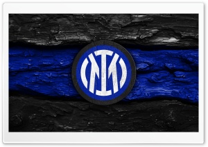 Inter Milan Wooden Logo 4K UHD Wallpaper for Widescreen and UltraWide Desktop, UltraHD TV, Smartphone, Tablet