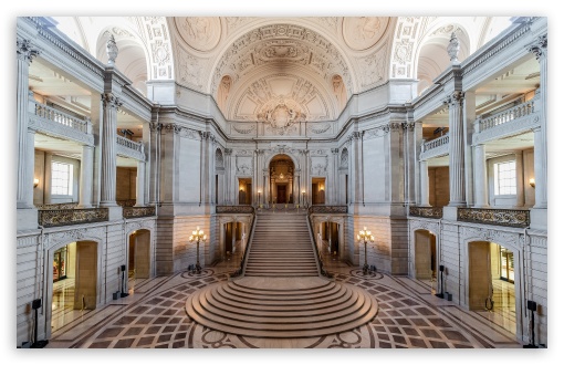 Interior of San Francisco City Hall UltraHD Wallpaper for UHD 16:9 ; HD 16:9 ; UltraWide 21:9 24:10 ; Widescreen 16:10 ; Fullscreen 3:2 ; Tablet 1:1 ; Mobile 9:16 9:19.5 9:20 9:21 ;