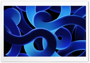 Intertwined Blue Tubes Dark Futuristic 4K UHD Wallpaper for Widescreen and UltraWide Desktop, UltraHD TV, Smartphone, Tablet