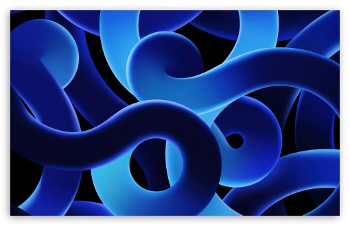 Intertwined Blue Tubes Dark Futuristic UltraHD Wallpaper for UHD 16:9 ; HD 16:9 ; UltraWide 21:9 24:10 32:9 32:10 ; Widescreen 16:10 ; Tablet 1:1 ; Mobile 9:16 9:19.5 9:20 ; Dual 16:10 16:9 ;