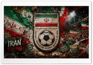 Iran National Football Team Logo 4K UHD Wallpaper for Widescreen and UltraWide Desktop, UltraHD TV, Smartphone, Tablet