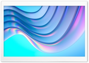 Iridescent Fluid Waves in Blue and Purple 4K UHD Wallpaper for Widescreen and UltraWide Desktop, UltraHD TV, Smartphone, Tablet