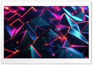 Iridescent Polygon Art Ultra HD Wallpaper for 4K UHD Widescreen Desktop, Lockscreen, Screensaver, TV, Tablet, Smartphone