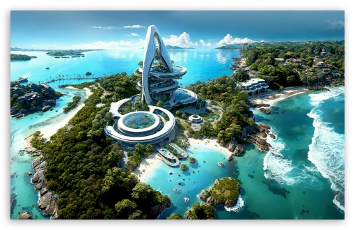 Island of Tomorrow UltraHD Wallpaper for UHD 16:9 ; HD 16:9 ; UltraWide 21:9 24:10 ; Widescreen 16:10 5:3 ; Fullscreen 4:3 5:4 3:2 ; Tablet 1:1 ; Mobile 9:16 9:19.5 9:20 10:16 2:3 3:5 3:4 ;