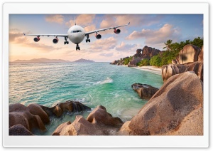 Island Plane Crash Ultra HD Wallpaper for 4K UHD Widescreen Desktop, Lockscreen, Screensaver, TV, Tablet, Smartphone