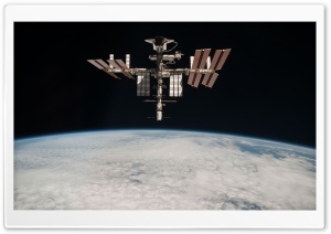 ISS On Orbit Ultra HD Wallpaper for 4K UHD Widescreen desktop, tablet & smartphone