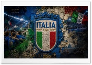 Italy National Football Team Logo 4K UHD Wallpaper for Widescreen and UltraWide Desktop, UltraHD TV, Smartphone, Tablet