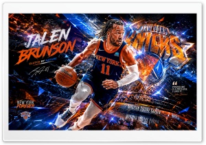 Jalen Brunson - New York Knicks 4K UHD Wallpaper for Widescreen and UltraWide Desktop, UltraHD TV, Smartphone, Tablet