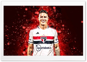 James Rodriguez - Sao Paulo FC 4K UHD Wallpaper for Widescreen and UltraWide Desktop, UltraHD TV, Smartphone, Tablet