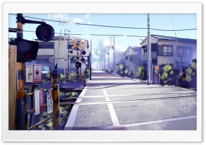 Japan Railroad Crossing Ultra HD Wallpaper for 4K UHD Widescreen desktop, tablet & smartphone