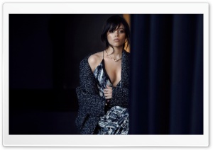 Jenna Ortega Dress and Coat Photoshoot 4K UHD Wallpaper for Widescreen and UltraWide Desktop, UltraHD TV, Smartphone, Tablet