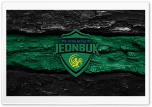 Jeonbuk Hyundai Motors FC Wooden Logo 4K UHD Wallpaper for Widescreen and UltraWide Desktop, UltraHD TV, Smartphone, Tablet