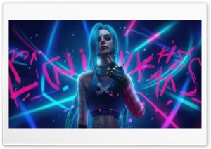 Jinx Behind The Madness 4K UHD Wallpaper for Widescreen and UltraWide Desktop, UltraHD TV, Smartphone, Tablet