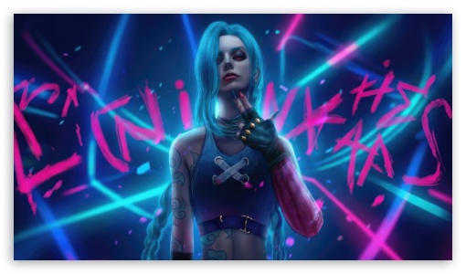 Jinx Behind The Madness UltraHD Wallpaper for UHD 16:9 ; HD 16:9 ;