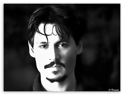 johnny depp airbrush UltraHD Wallpaper for Fullscreen 4:3 ;