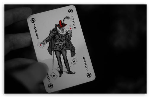 HD wallpaper: card, black background, dark, funny, joker, rick, poker, cards  | Wallpaper Flare