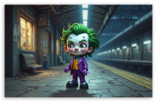 Joker Chibi Art UltraHD Wallpaper for Widescreen 16:10 ;