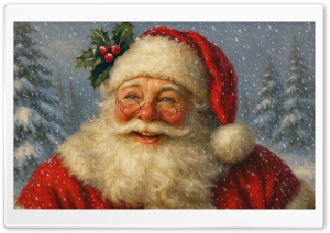 Jolly Santa Claus of Christmas Eve 4K UHD Wallpaper for Widescreen and UltraWide Desktop, UltraHD TV, Smartphone, Tablet