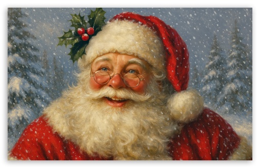 Jolly Santa Claus of Christmas Eve UltraHD Wallpaper for UHD 16:9 ; HD 16:9 ; UltraWide 21:9 24:10 ; Widescreen 16:10 5:3 ; Fullscreen 4:3 5:4 3:2 ; Tablet 1:1 ; Mobile 9:16 9:19.5 9:20 9:21 10:16 2:3 3:5 3:4 ;