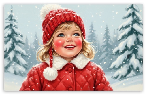 Joyful Blonde Girl with Rosy Cheeks, Winter Happiness UltraHD Wallpaper for UHD 16:9 ; HD 16:9 ; UltraWide 21:9 24:10 32:9 32:10 ; Widescreen 16:10 5:3 ; Fullscreen 4:3 5:4 3:2 ; Tablet 1:1 ; Mobile 9:16 9:19.5 9:20 10:16 2:3 3:5 3:4 ; Dual 16:10 5:3 16:9 4:3 5:4 3:2 ;
