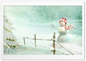 Joyful Snowman Ultra HD Wallpaper for 4K UHD Widescreen desktop, tablet & smartphone