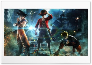 Jump Force - Goku, Naruto, Luffy Ultra HD Wallpaper for 4K UHD Widescreen Desktop, Lockscreen, Screensaver, TV, Tablet, Smartphone